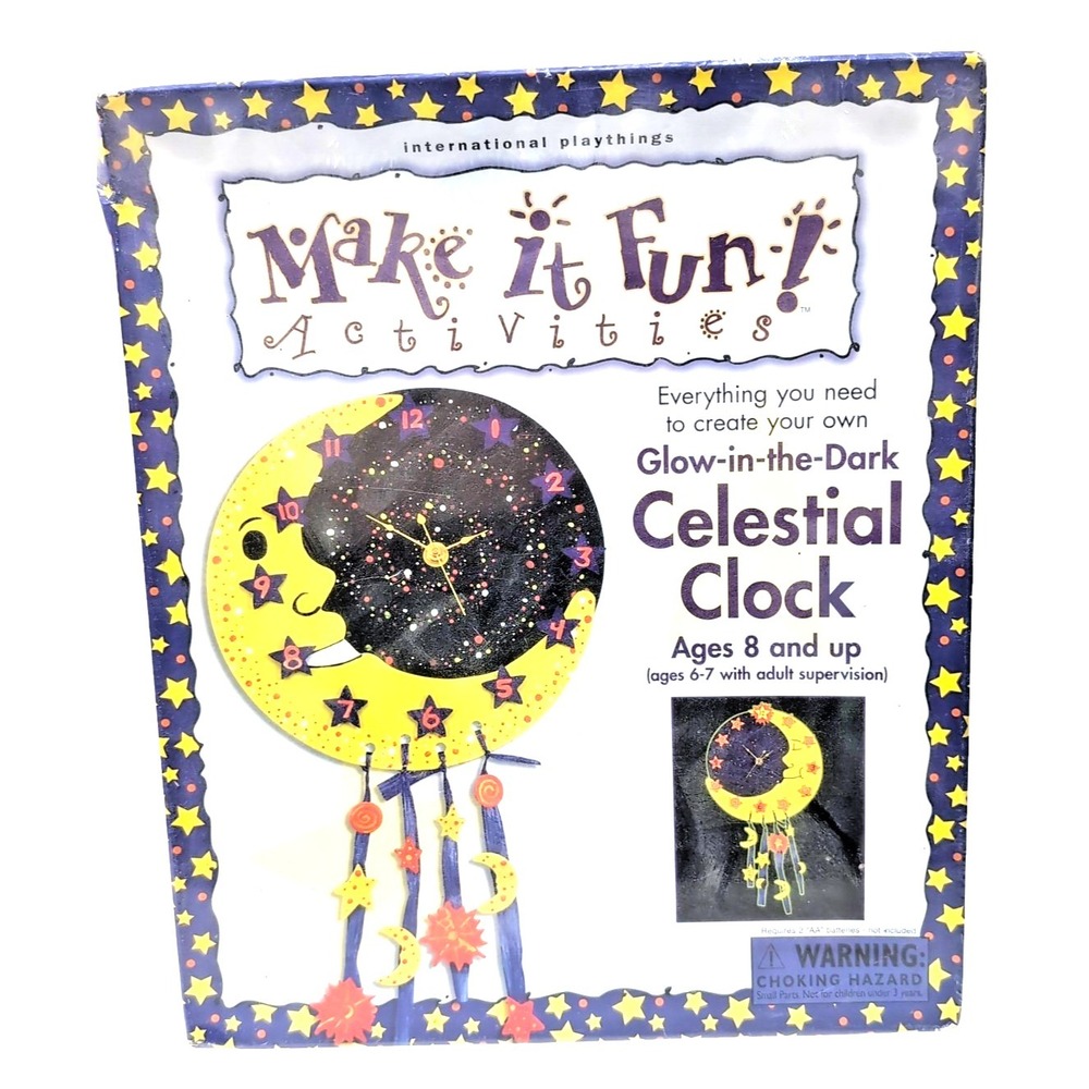 NEW Celestial Clock Kit Glow in‎ the Dark International Playthings Make It Fun